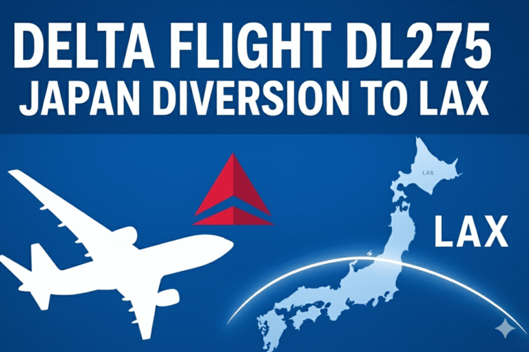 delta flight dl275 japan diversion lax